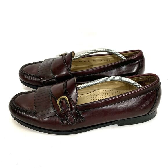 Cole Haan Pinch Shoes Loafers Buckle Kiltie Round Toe Comfort Burgundy Mens 12 D main image 4